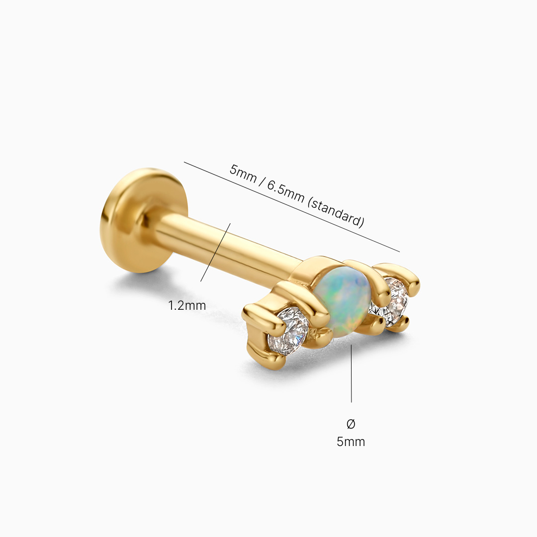 Opal & Diamond Piercing