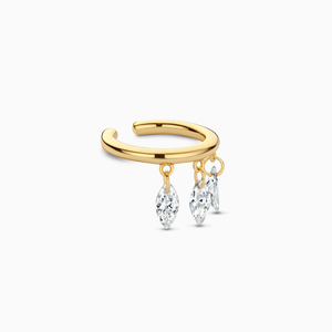 Floating Marquise Ear Cuff