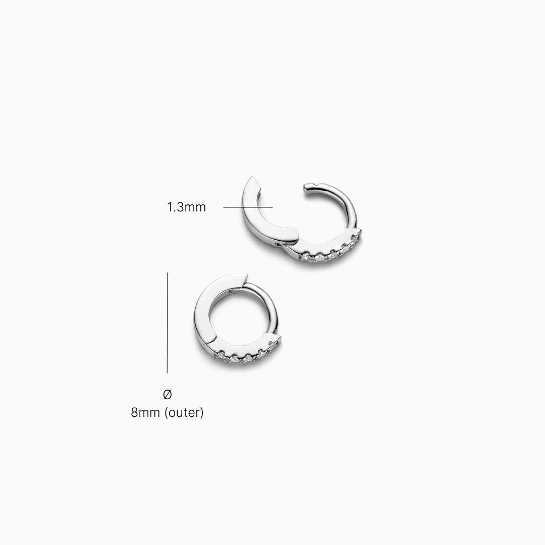 Diamond Huggies (8mm)