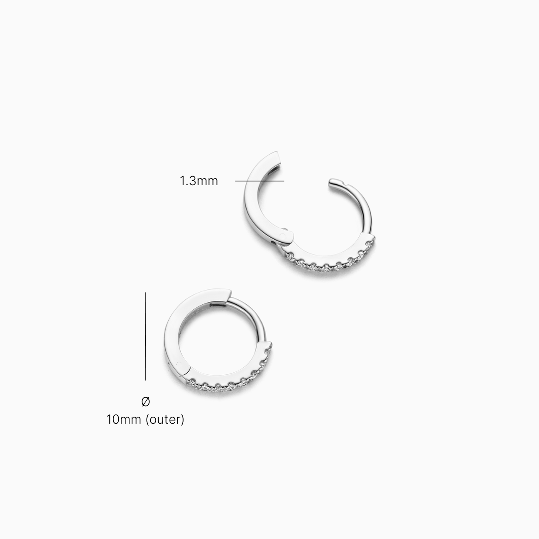 Diamond Huggies (10mm)