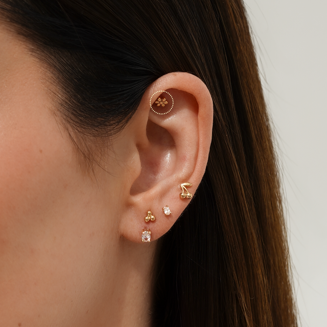 Daisy Flatback Stud Earring
