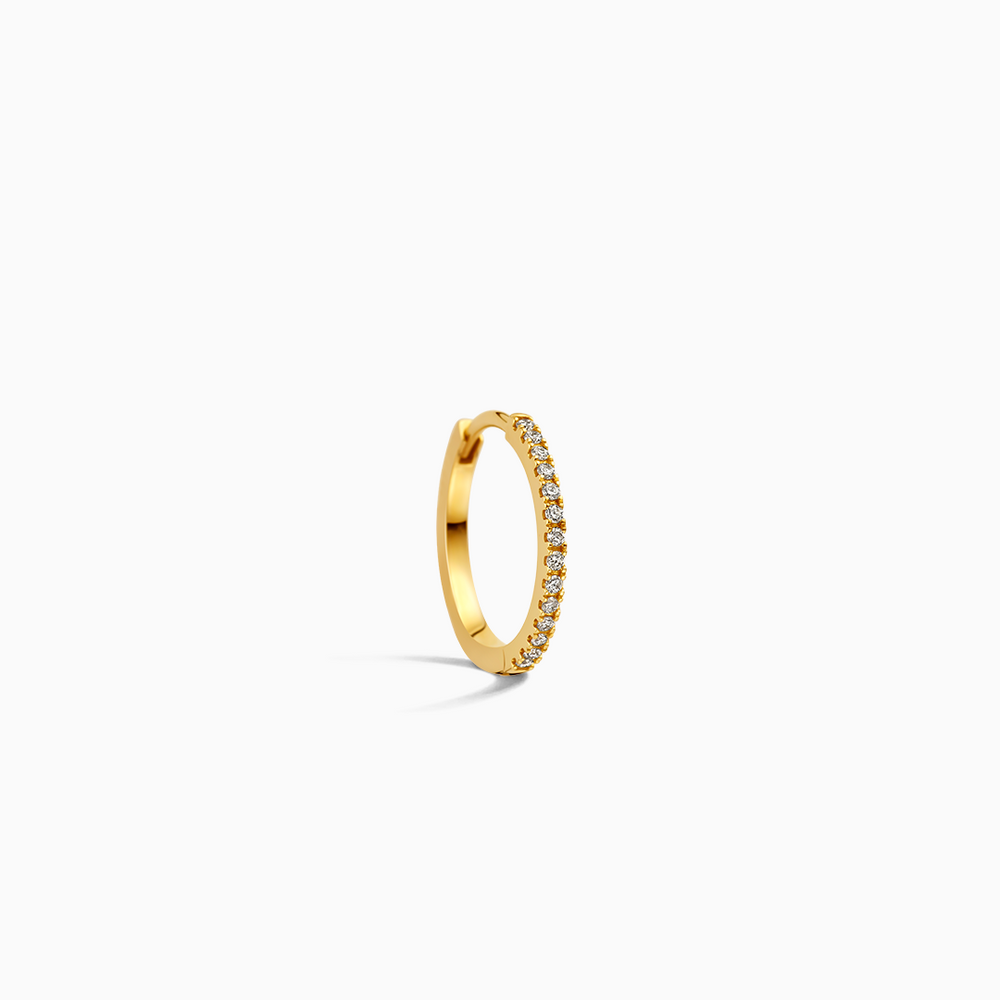 Single Diamond Huggie (15mm)