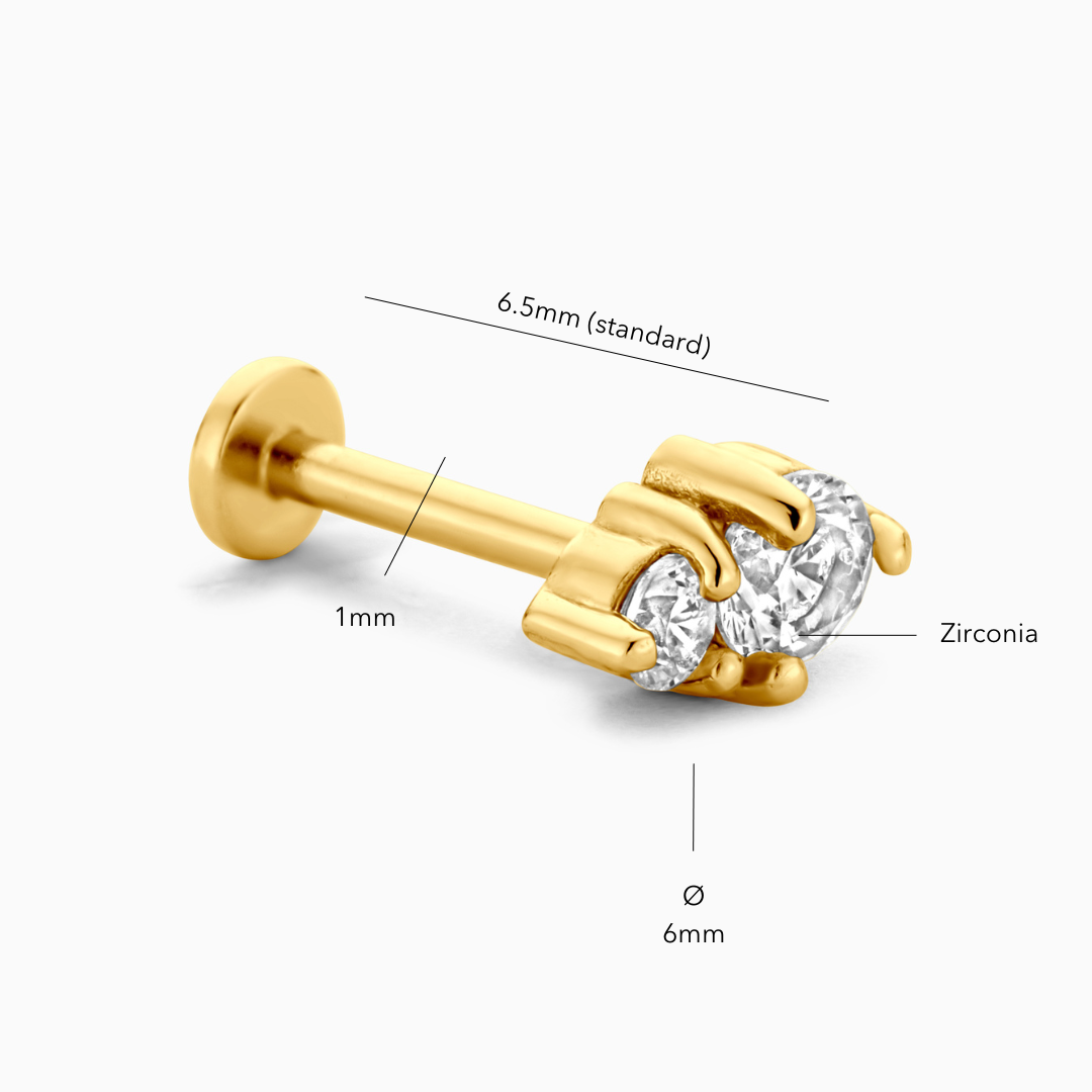 Sol Flatback Stud Earring
