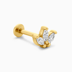 Lily Flatback Stud Earring