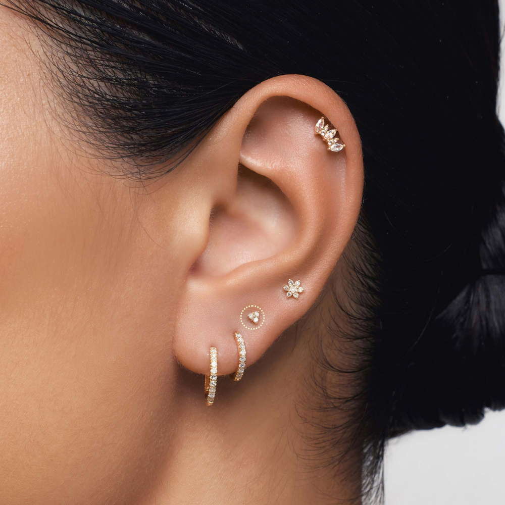 Diamond Triangle Piercing