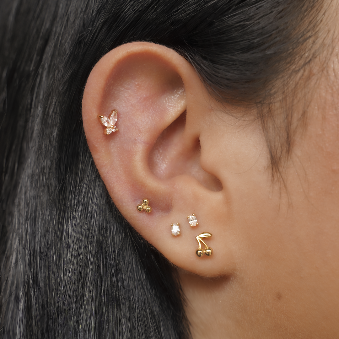 Small Dots Flatback Stud Earring