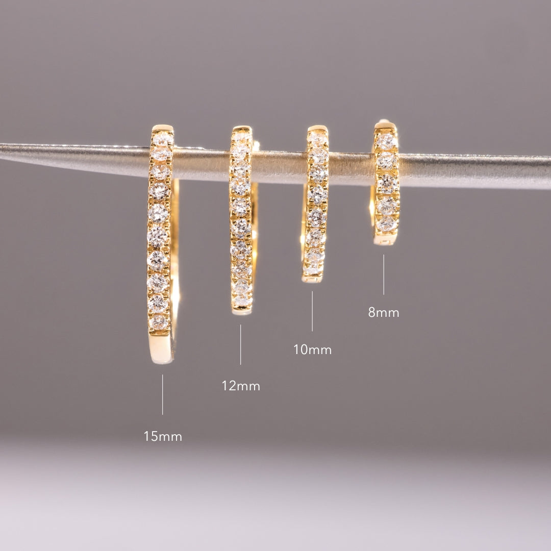Diamond Huggies Set (8mm + 10mm)