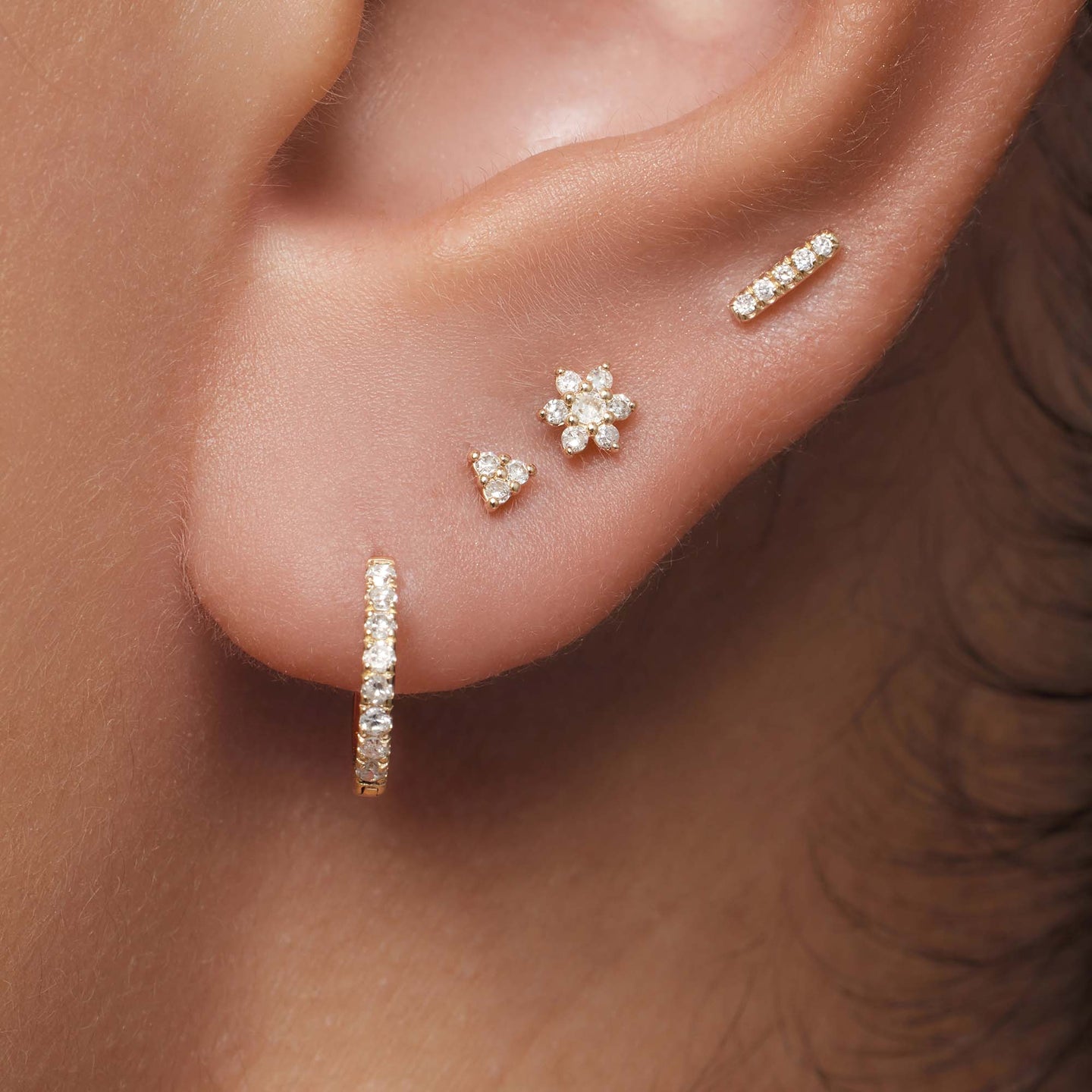 Diamond Triangle Piercing
