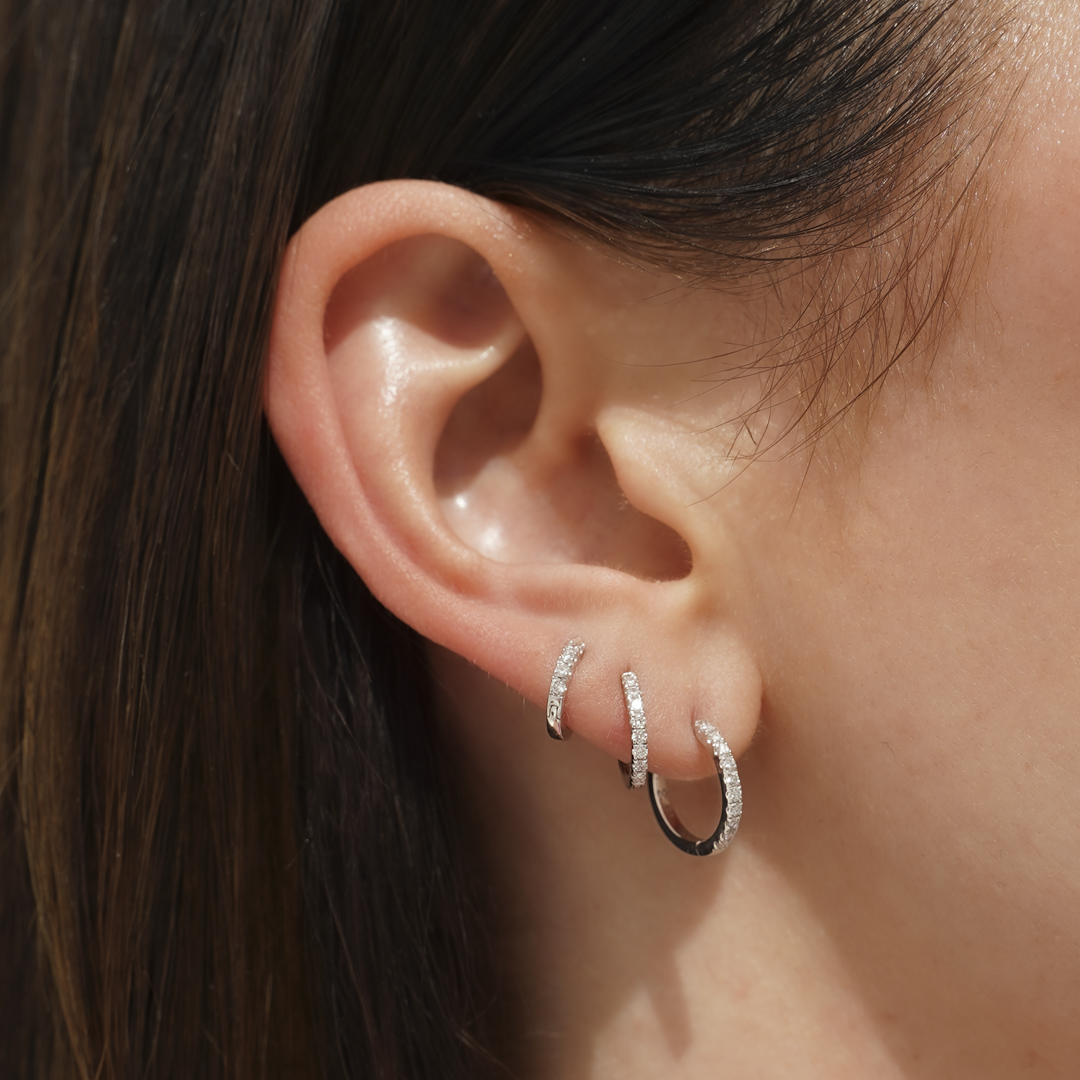 Diamond Huggies (10mm)