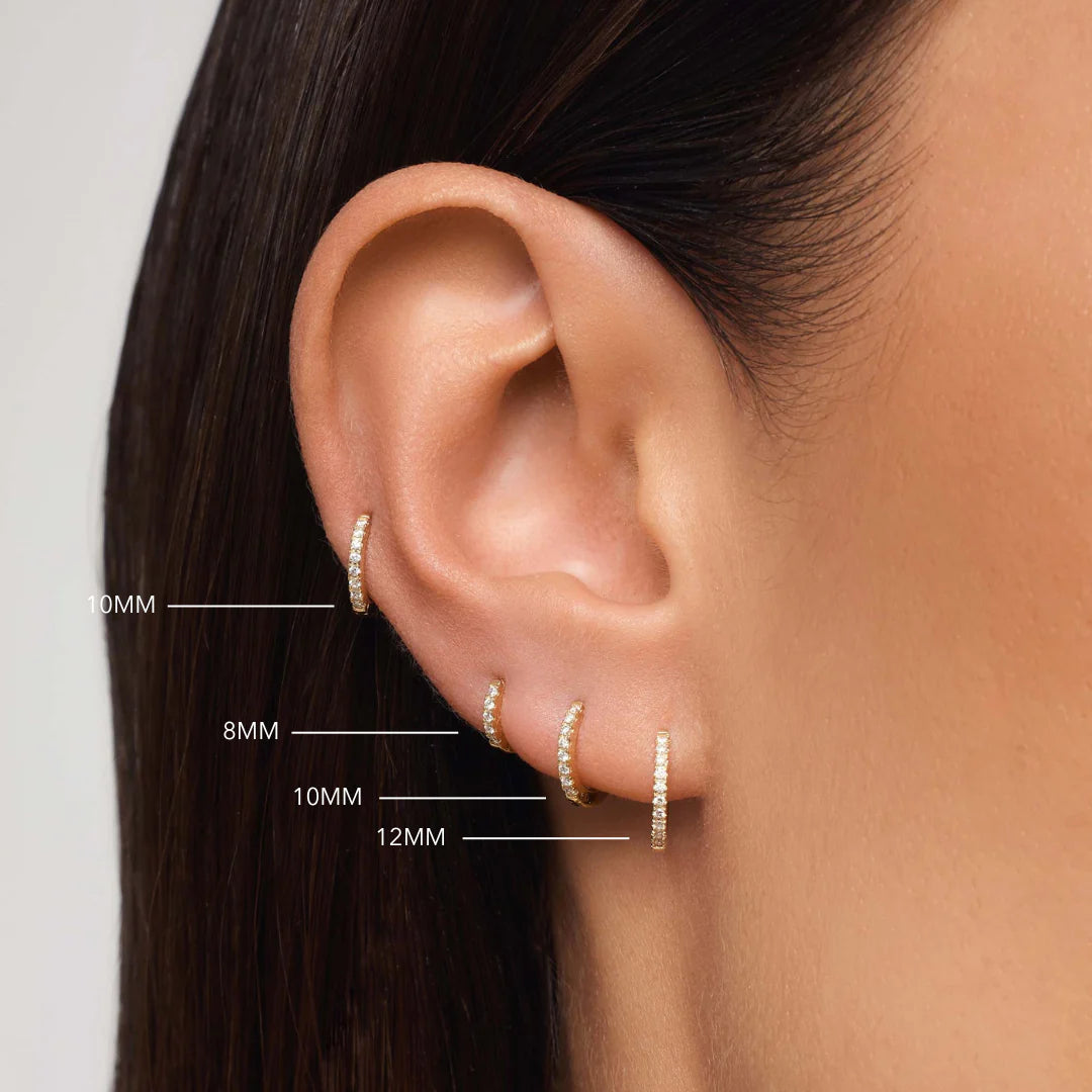 Diamond Huggies Set (8mm + 10mm)