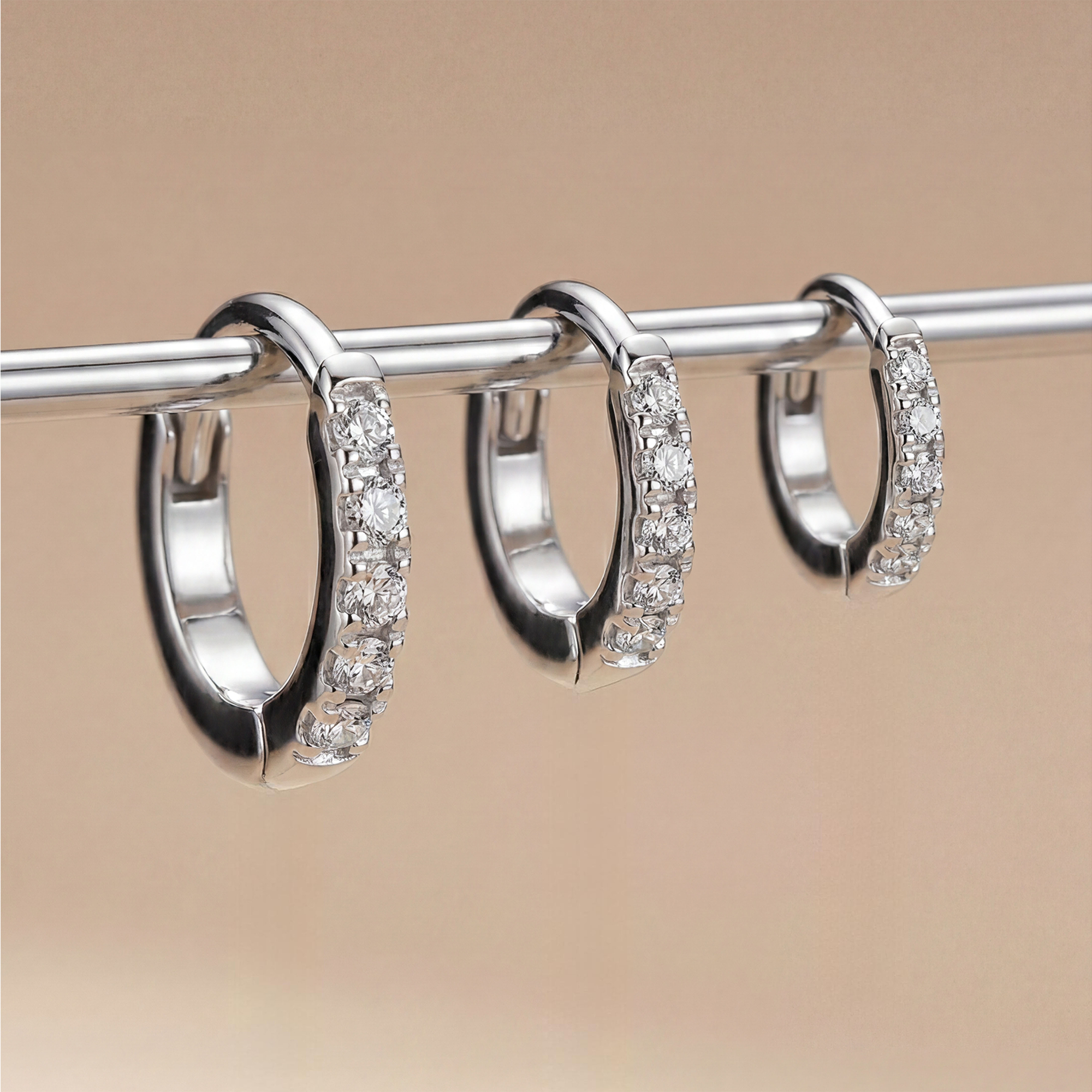 Diamond Huggies (10mm)